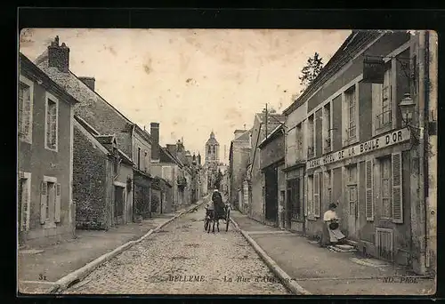 AK Bellême, La Rue d`Alencon, Strassenpartie