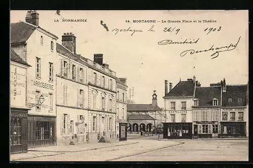 AK Mortagne, La Grande Place et le Théâtre