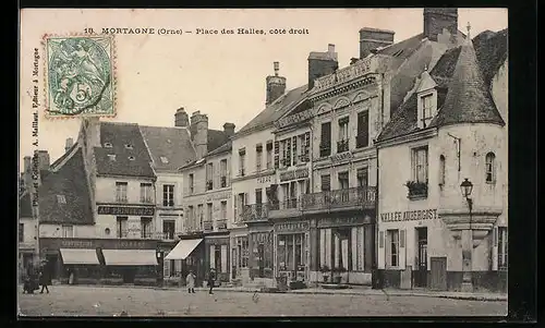 AK Mortagne, Place des Halles, Côté droit