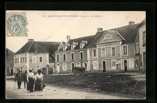 AK Mauves-sur-Huisne, La Mairie