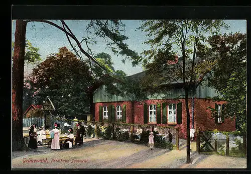 AK Berlin-Grunewald, Gasthaus Forsthaus Saubucht