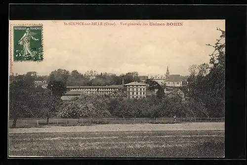 AK St-Sulpice-sur-Rille, Vue generale des Usines Bohin