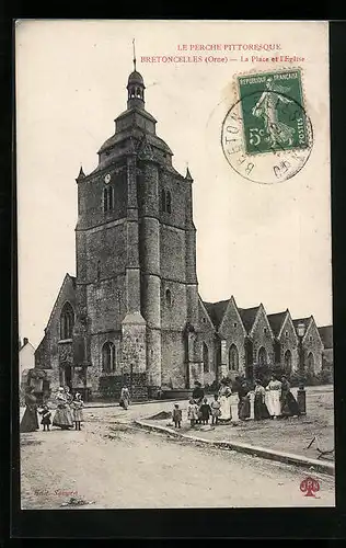 AK Bretoncelles, La Place et l`Eglise