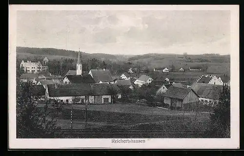 AK Reichertshausen, Totalansicht mit Kirche
