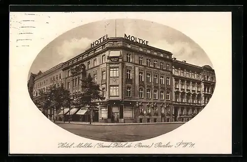 AK Berlin, Hotel Moltke in der Königgrätzerstrasse 103