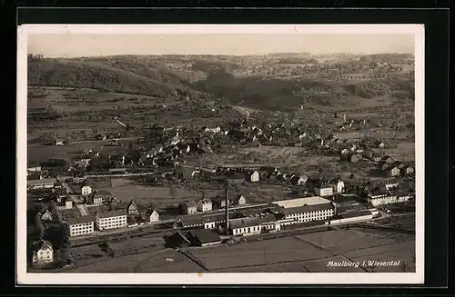 AK Maulburg i. Wiesental, Gesamtansicht aus der Vogelschau