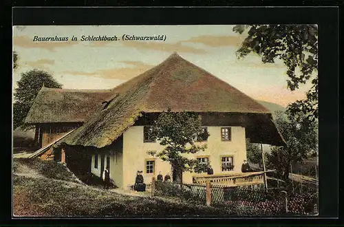 AK Schlechtbach /Schwarzwald, Traditionelles Bauernhaus im Ort