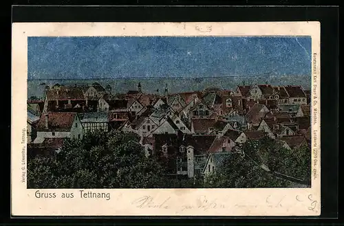Luna-AK Tettnang, Teilansicht der Stadt