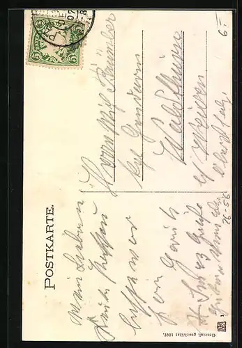 Künstler-AK O. Merte: Bayrischer Trinker mit einfachem Motto