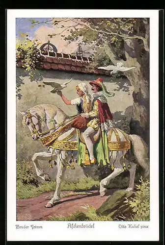 Künstler-AK Otto Kubel: Der Prinz nimmt Aschenputtel zur Braut