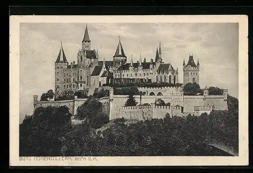 AK Bisingen, Burg Hohenzollern, Gesamtansicht