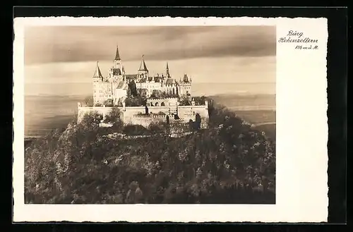 AK Bisingen, Burg Hohenzollern, Totalansicht