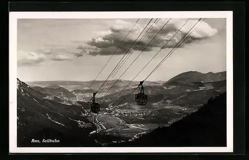 AK Rax, Seilbahn aus der Vogelschau