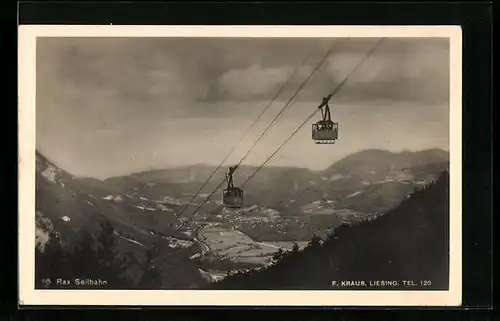 AK Rax, Ortsansicht mit Seilbahn