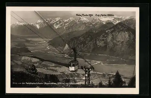 AK Patscherkofelbahn, Blick ins Oberinntal