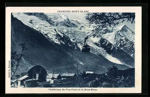 AK Chamonix-Mont-Blanc, Téléférique de Plan-Pratz et le Mont-Blanc