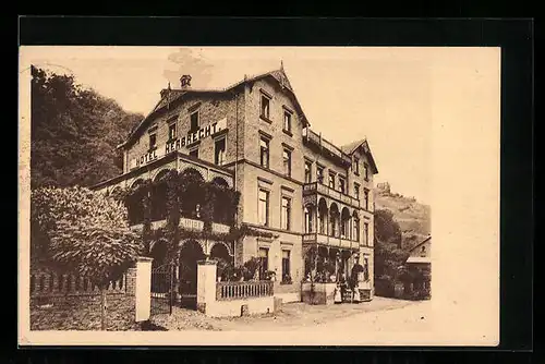 AK Bacharach a. Rh., Hotel Herbrecht, Strassenansicht