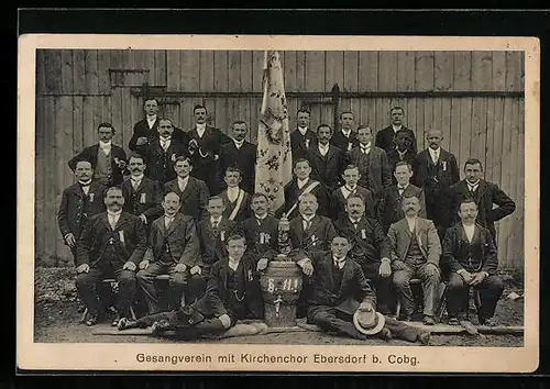 AK Ebersdorf b. Cobg., Gesangverein mit Kirchenchor