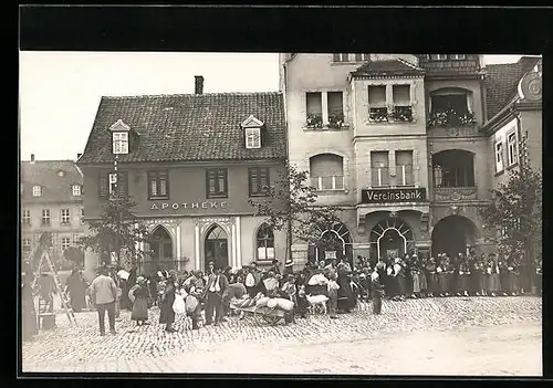 Foto-AK Rodach, Historisches Festspiel, Marktplatz und Coburger Strasse