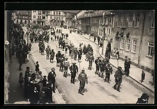 Foto-AK Rodach, Historisches Festspiel, Marktplatz und Coburger Strasse