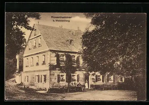 AK Weidenberg, Blick auf das Gasthaus Rosenhammer