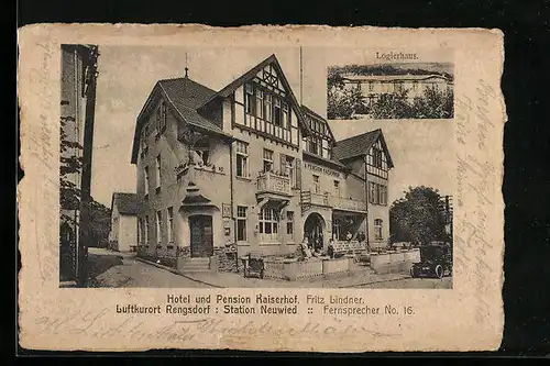 AK Rengsdorf, Hotel und Pension Kaiserhof, Inh.: Fritz Lindner