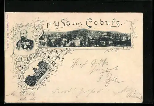 AK Coburg, Ortsansicht, Herzog von Sachsen-Coburg-Gotha