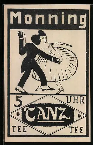 AK Monning, 5 Uhr Tanz-Tee, Paar beim Tanzen