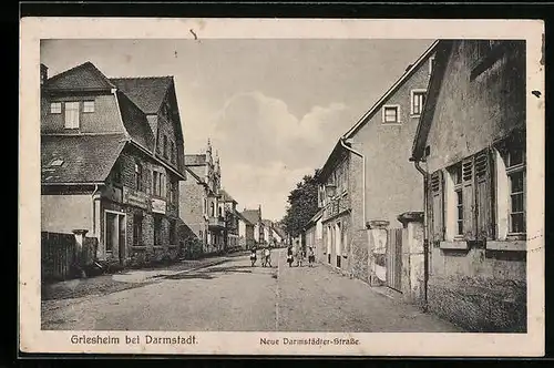 AK Griesheim bei Darmstadt, Neue Darmstädter-Strasse