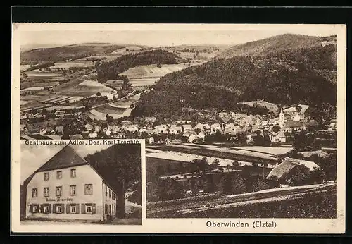 AK Oberwinden i. Elztal, Totalansicht, Gasthaus zum Adler