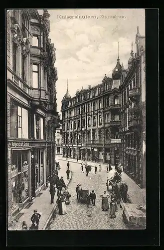 AK Kaiserslautern, Eisenbahnstrasse aus der Vogelschau