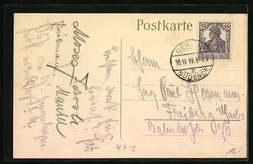 AK Studentenwappen Huette