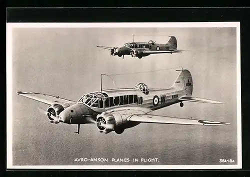 AK Kampfflugzeug der Royal Air Force vom Typ Avro-Anson