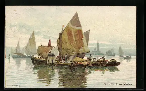 Künstler-AK Venezia, Marina