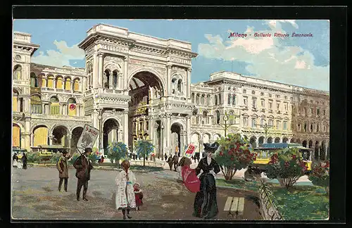 Künstler-AK Milano, Galleria Vittorio Emanuele