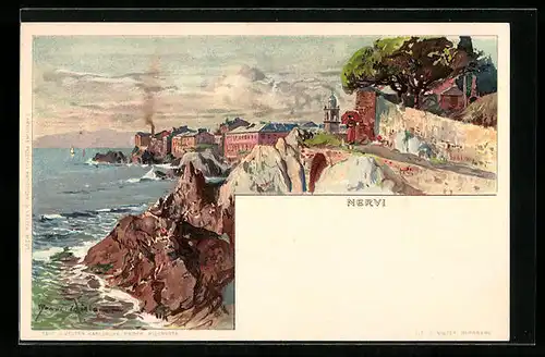 Künstler-AK Manuel Wielandt: Nervi, Panorama