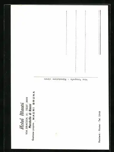 AK Marebello di Rimini, Hotel Mauri, Via Siracusa 14