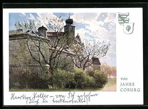 AK Coburg, Festpostkarte 1956, 900 Jahrfeier