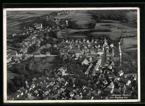 AK Lichtenau /Baden, Ortsansicht vom Flugzeug aus