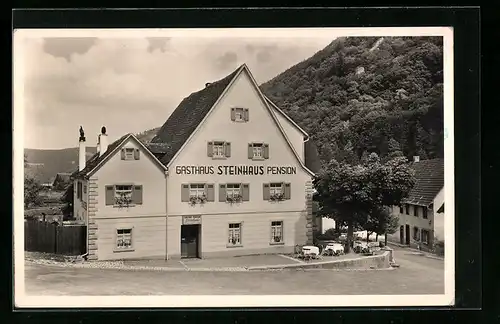 AK Hausen im Tal /Donautal, Gasthof und Pension Steinhaus