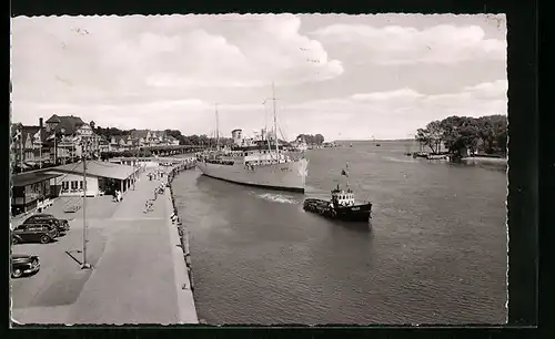 AK Travemünde, Hafen mit MS Dania