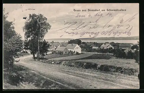 AK Diensdorf am Scharmützelsee, Gesamtansicht des Ortes