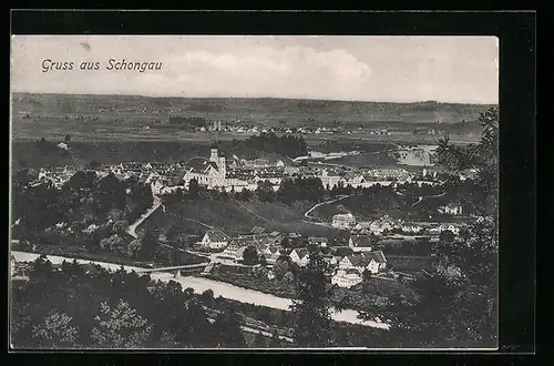 AK Schongau, Gesamtansicht der Stadt