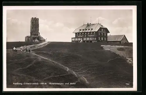 AK Feldberg /Schwarzwald, Aussichtsturm und Hotel