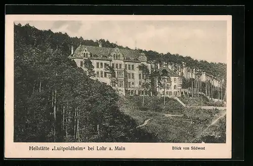AK Lohr a. Main, Heilstätte Luitpoldheim, Blick von Südwest