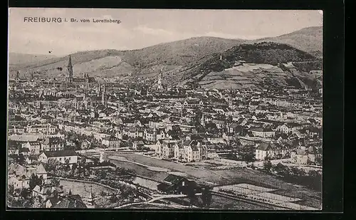 AK Freiburg i. Br., Teilansicht vom Lorettoberg