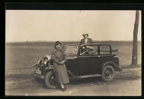 Foto-AK Opel Auto mit Kfz-Kennzeichen IA-49333