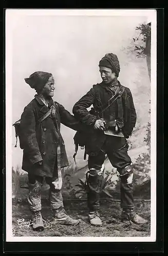 AK Zwei junge Schornsteinfeger