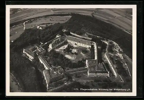 AK Weissenburg i. B., Fliegeraufnahme der Wülzburg