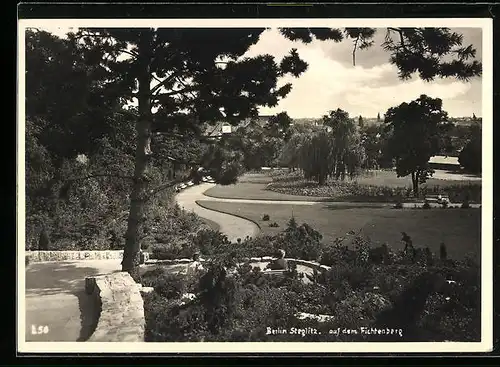 AK Berlin-Steglitz, Partie auf dem Fichtenberg